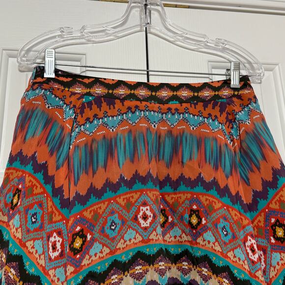 Ryan Michael Aztec Print Asymmetrical Skirt, 29" Waist - Picture 3 of 5